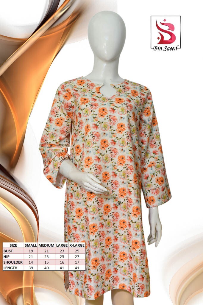 NWT Indian Pakistani Fully Stitched Khaddar Cotton Kurti  Women Floral Design