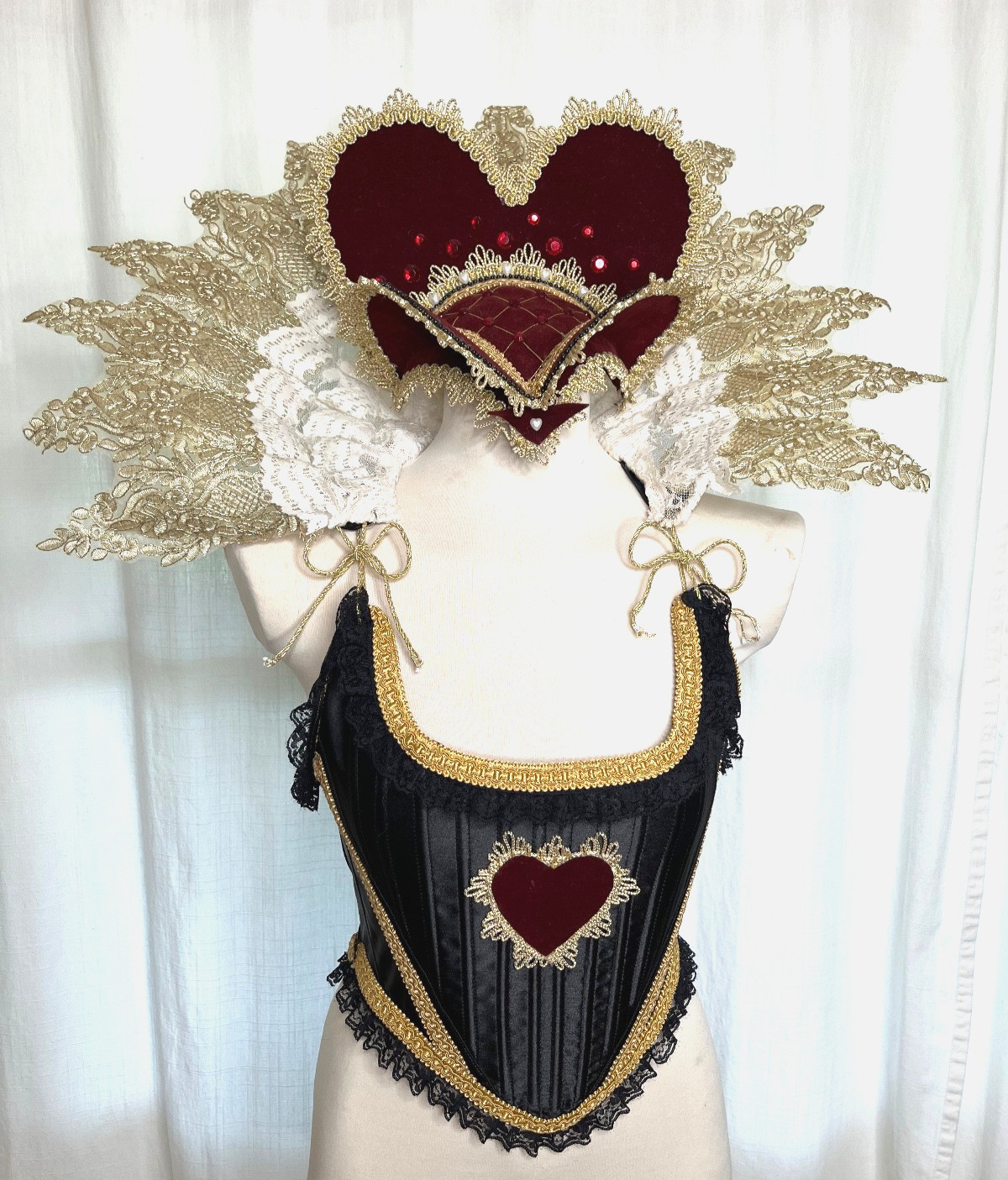 One of a Kind Handmade The Queen of Hearts Costume Small Halloween Theatre party