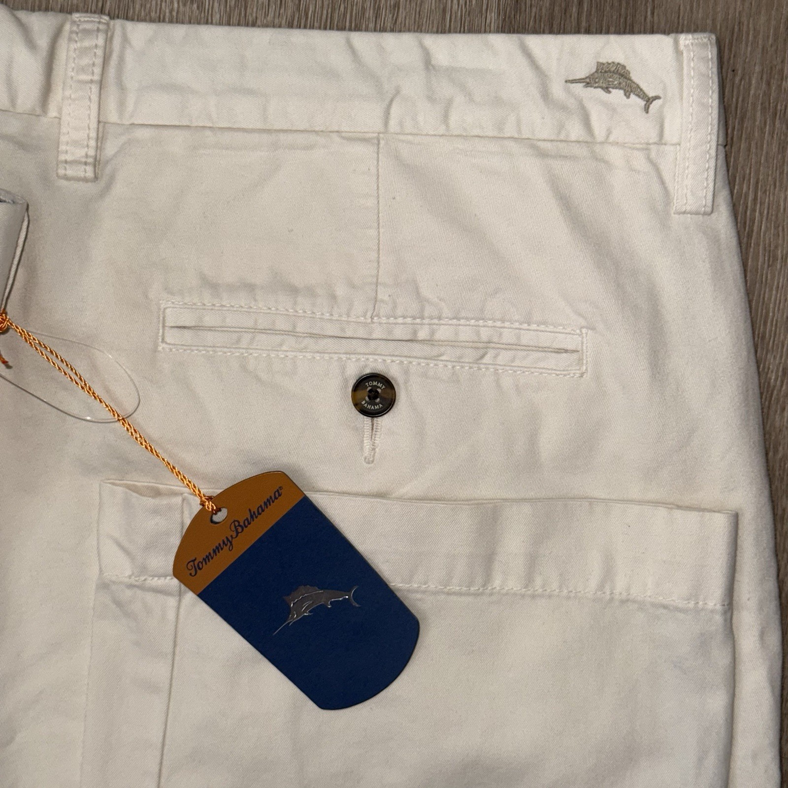 NEW Tommy Bahama Island Chino Authentic Pants Men’s 40x30 Cream White Stretch