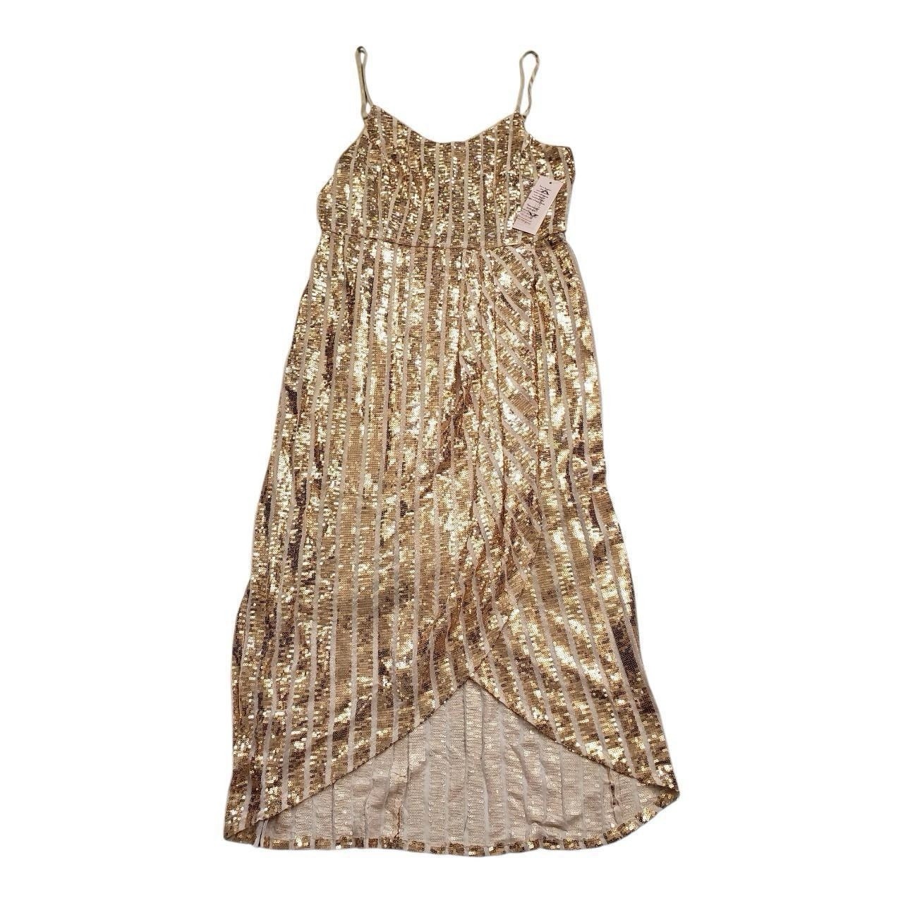 ***RARE*** NEW NANETTE LEPORE GOLD LUXURY SEQUIN COCKTAIL FASHION DRESS SIZE 10