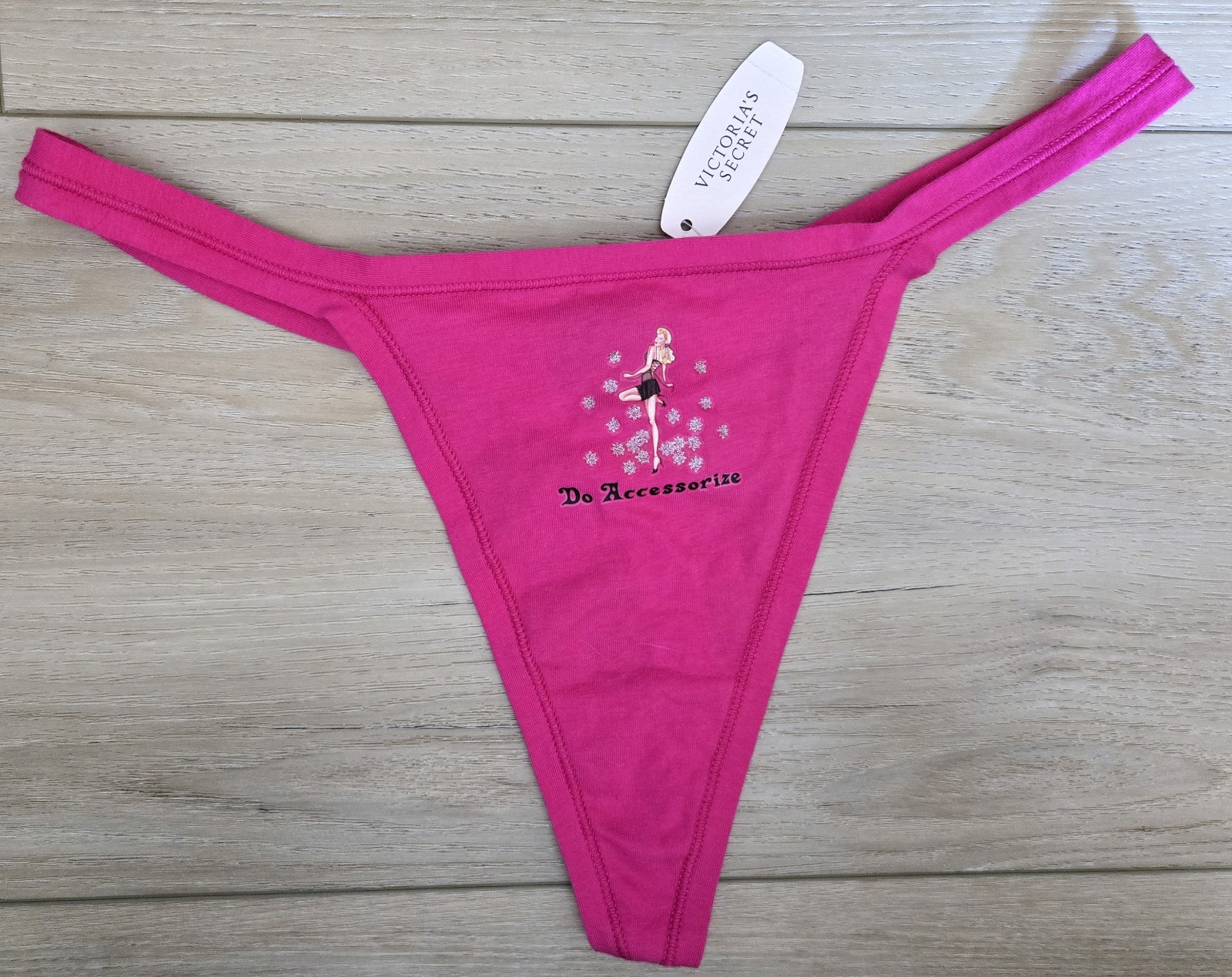 NWT Rare Vintage Victoria\'s Secret Sexy Little Things Cotton Retro Thong Panty L
