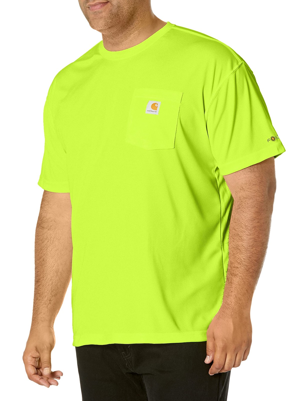 Carhartt Men\'s Force Relaxed Color Enhanced T-Shirt, Brite Lime, 4X-Large