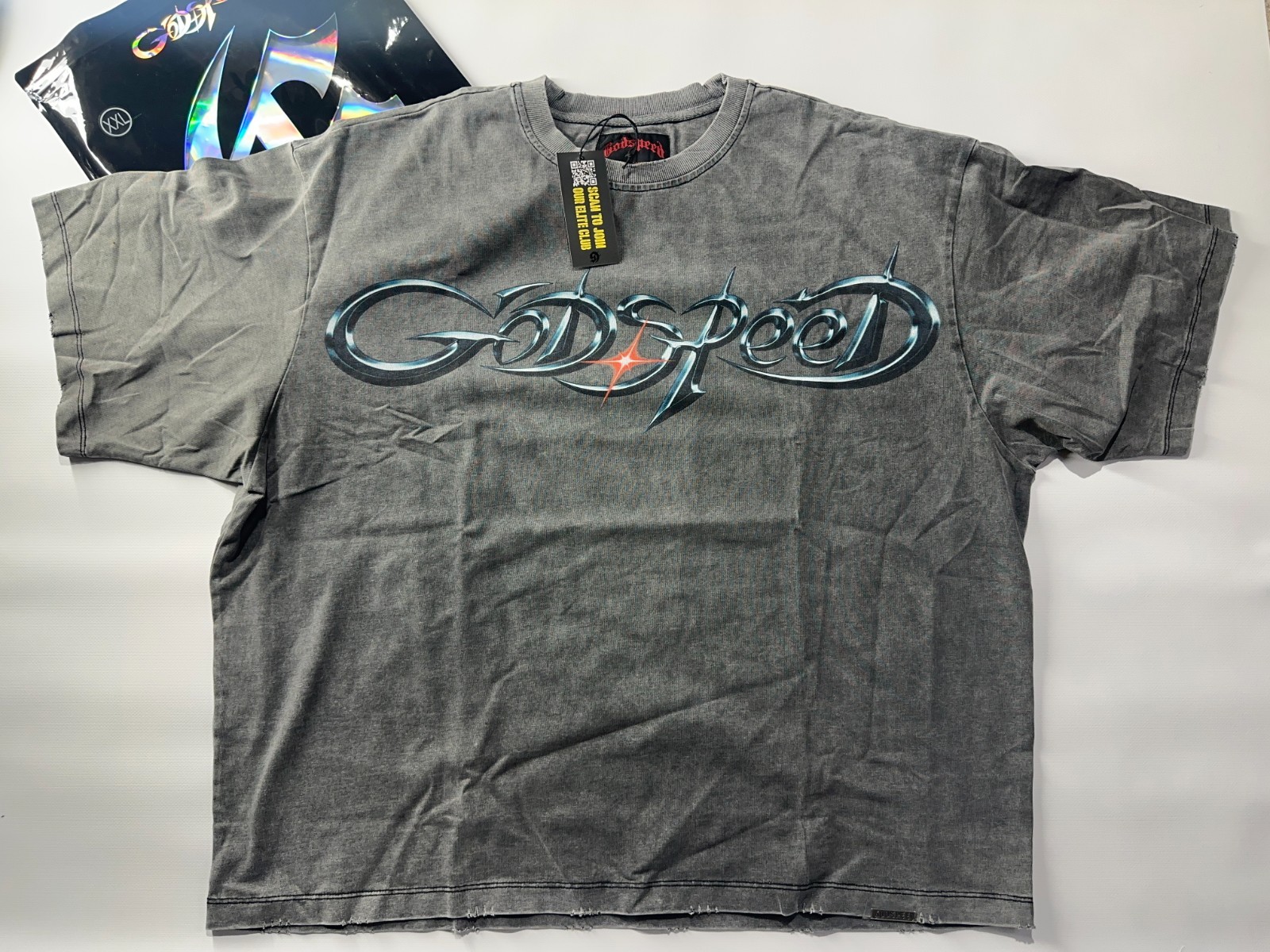 Godspeed New Age Logo Men\'s T-Shirt Grey XXL NWT 100% Authentic