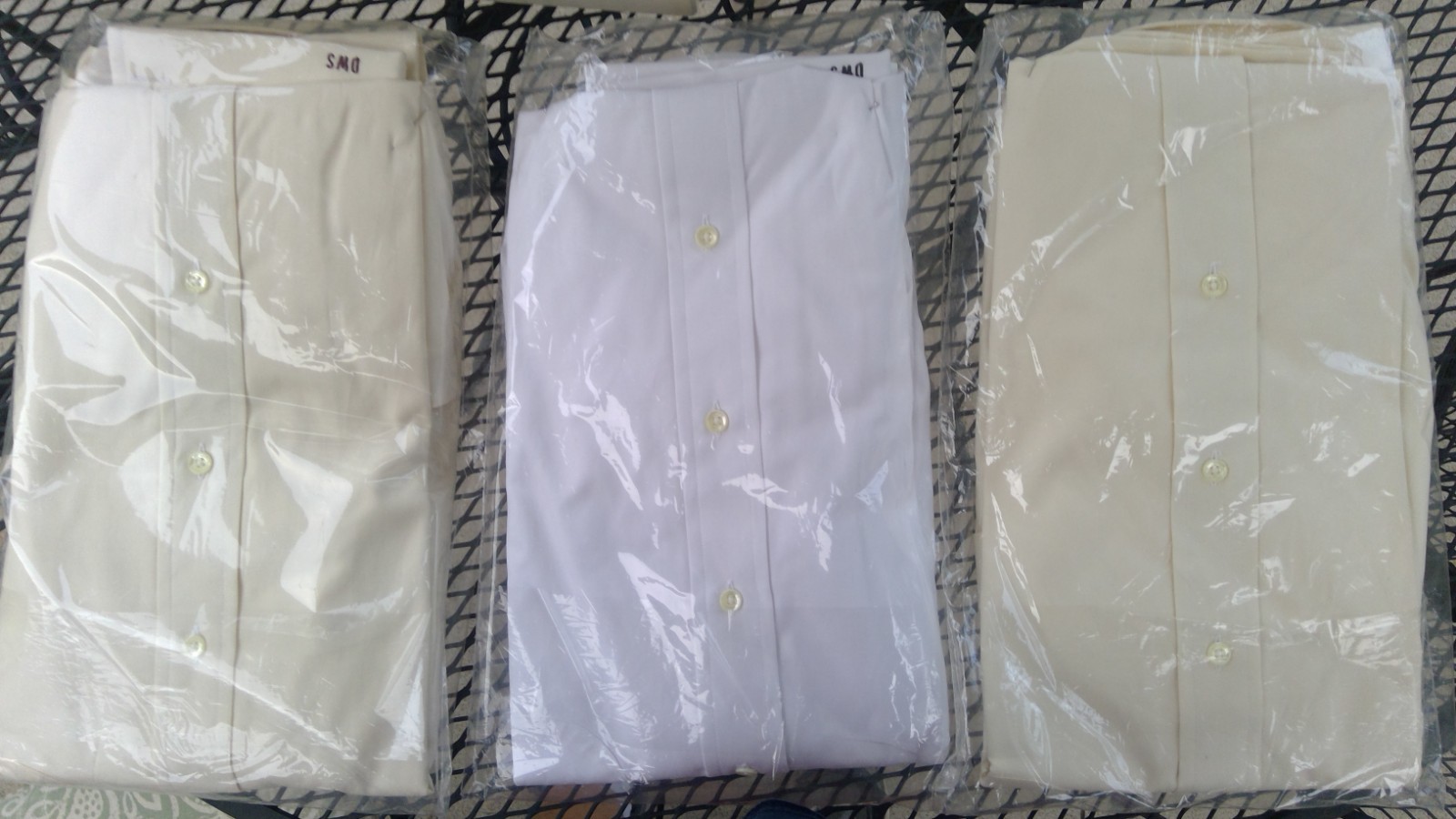 3 Vintage 1970s Individualized Shirts Custom Made NOS DWS Monogram w/ Box