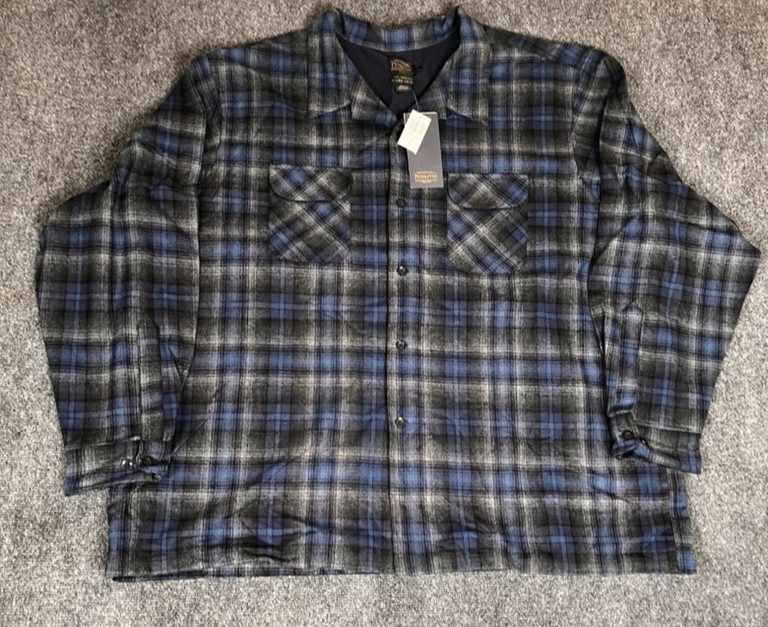 NWT Pendleton The Original Board Shirt Plaid Virgin Wool Long Sleeve Size 5X Big