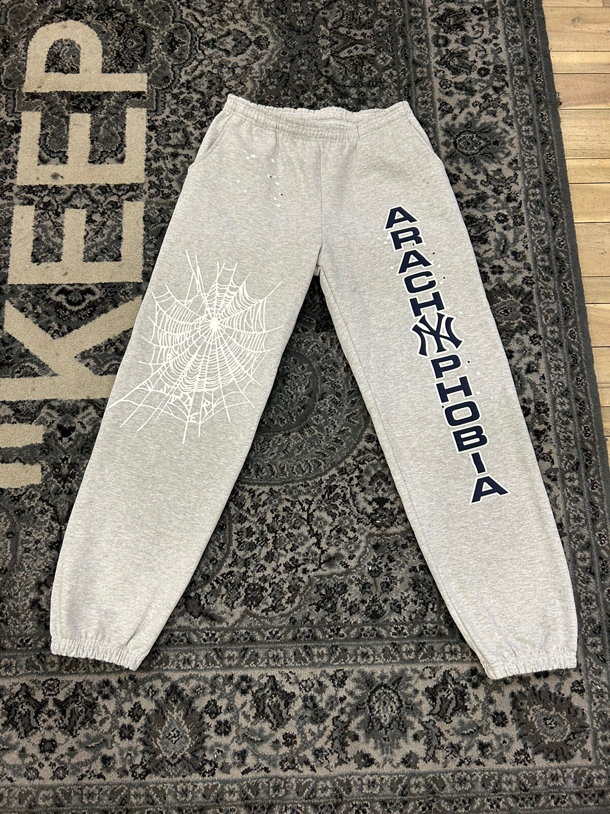 Size Large- Sp5der Arach NY Phobia Sweatpants Grey- NYFW promo sample 5/25