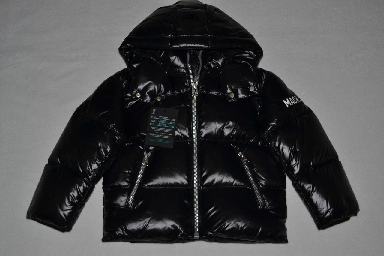 AUTHENTIC MACKAGE JESSE UNISEX Lustrous light down jacket 2-6 years BLACK NEW