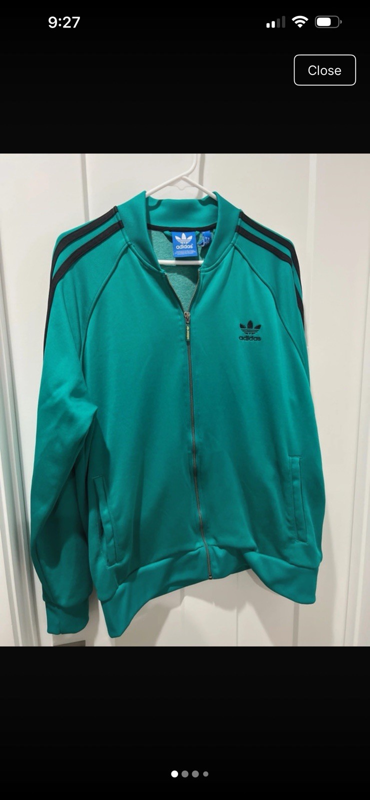 Adidas Originals SST Track Jacket teal-gr Men\'s XL Full-Zip Track Jacket 
