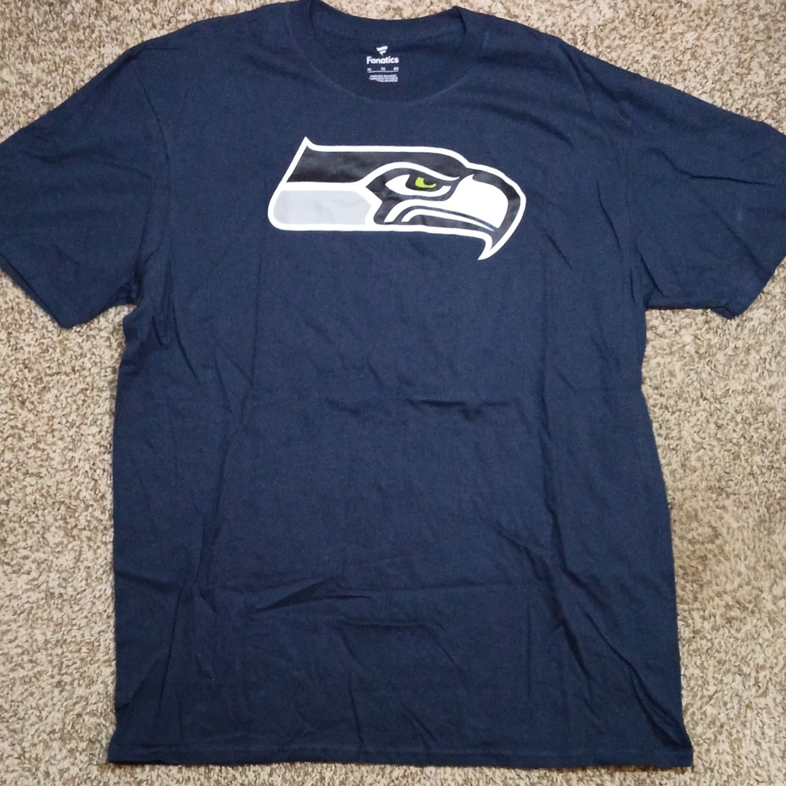 Fanatics Seattle Seahawks Alexander 37 Blue Cotton Jersey Crew Neck Tee Men\'s XL