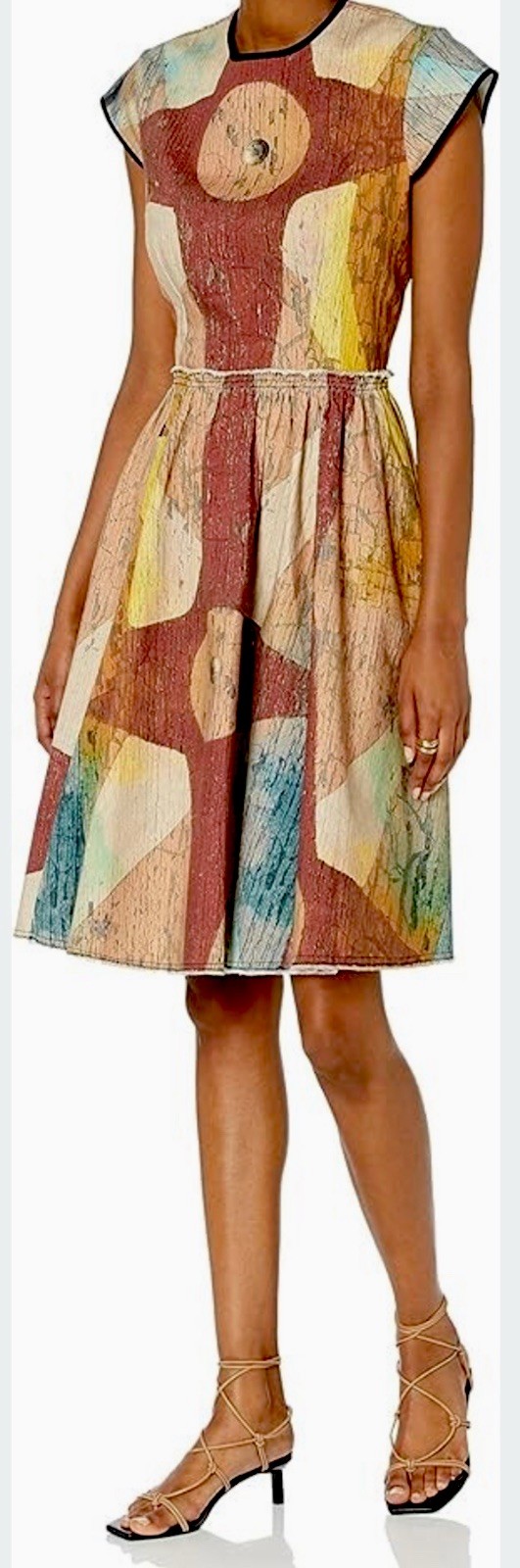 NWOT Making the Cut Season 2 Gary\'s Carnival Mini Dress Geometric Print Ruffle S