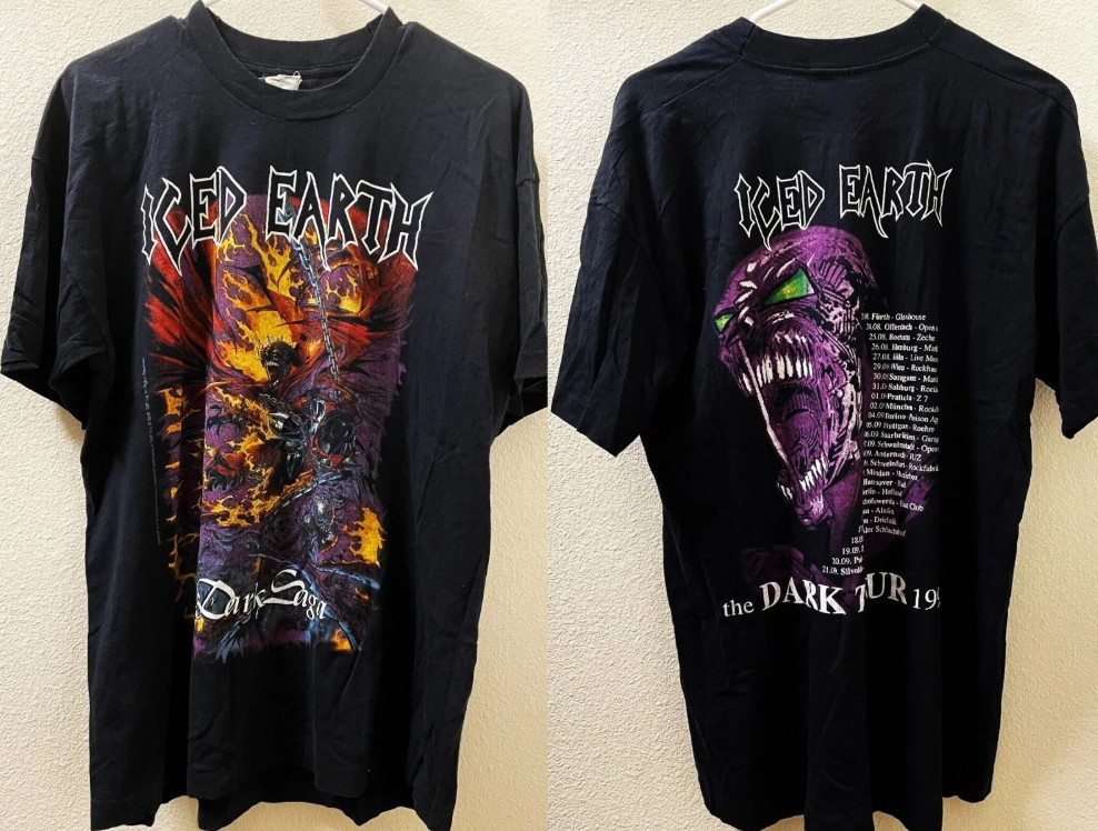 1990’s Vintage Iced Earth Dark Saga Spawn Tour Unisex All Size Shirt