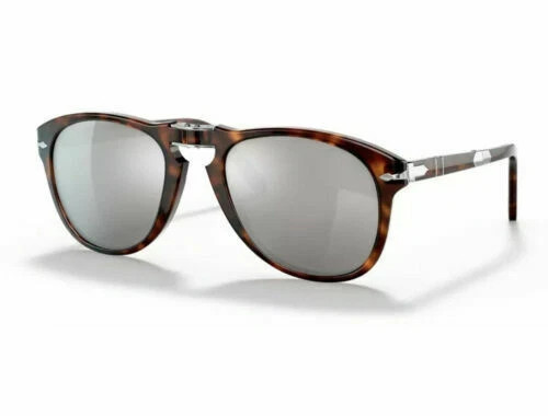 Persol Steve McQueen Folding Havana Platinum Crystal Limited Edition Sunglasses
