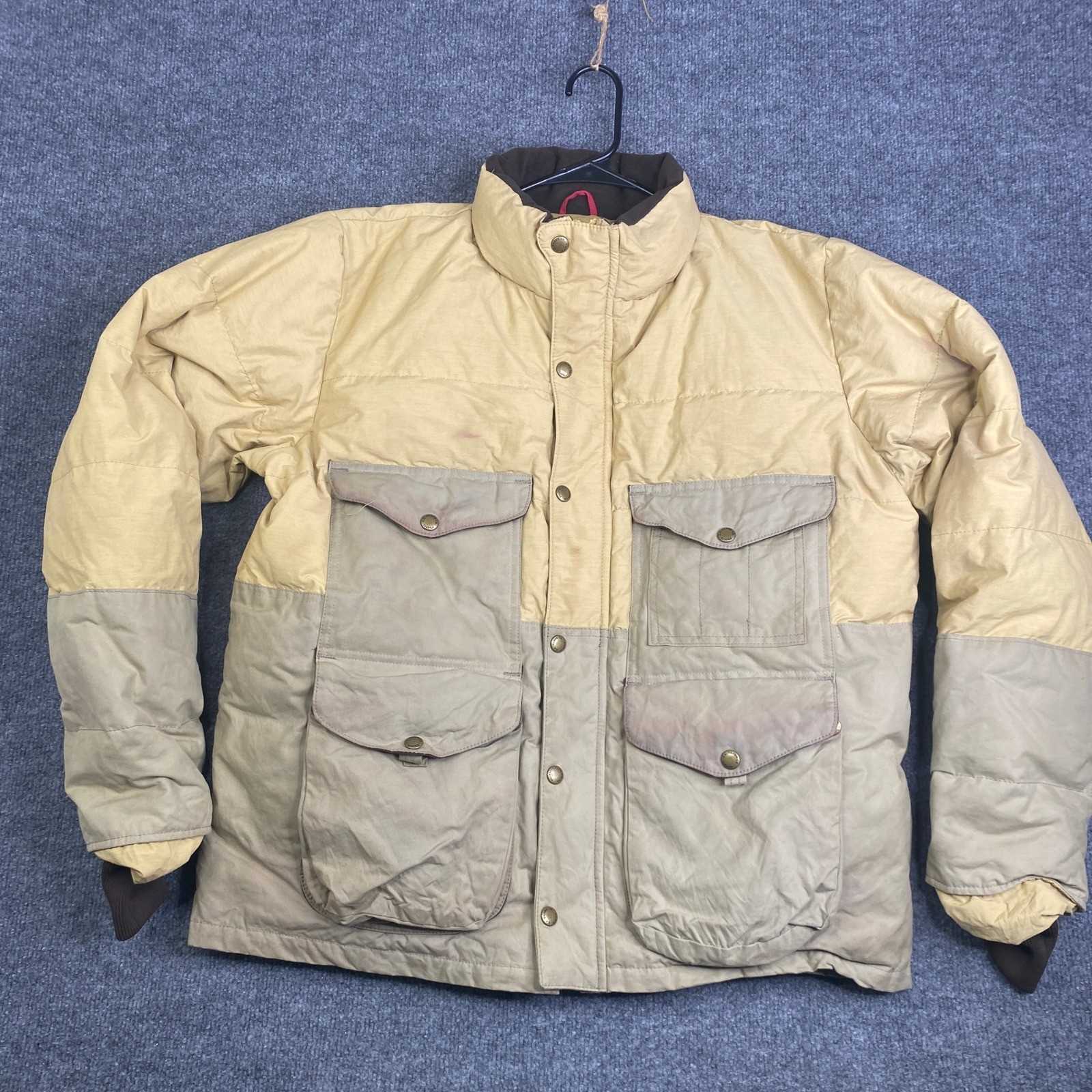 Filson 10495AL Down Cruiser Jacket Mens Medium Tan Cotton Poplin Made in USA