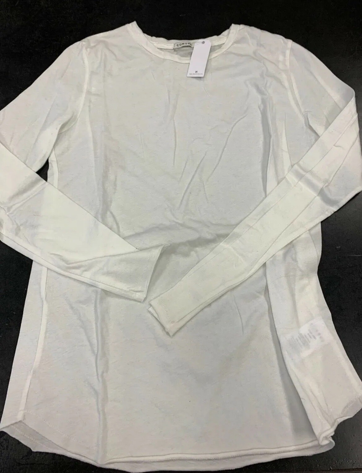 COMUNE L/S Crew Neck Top Cream Size Small BNWT
