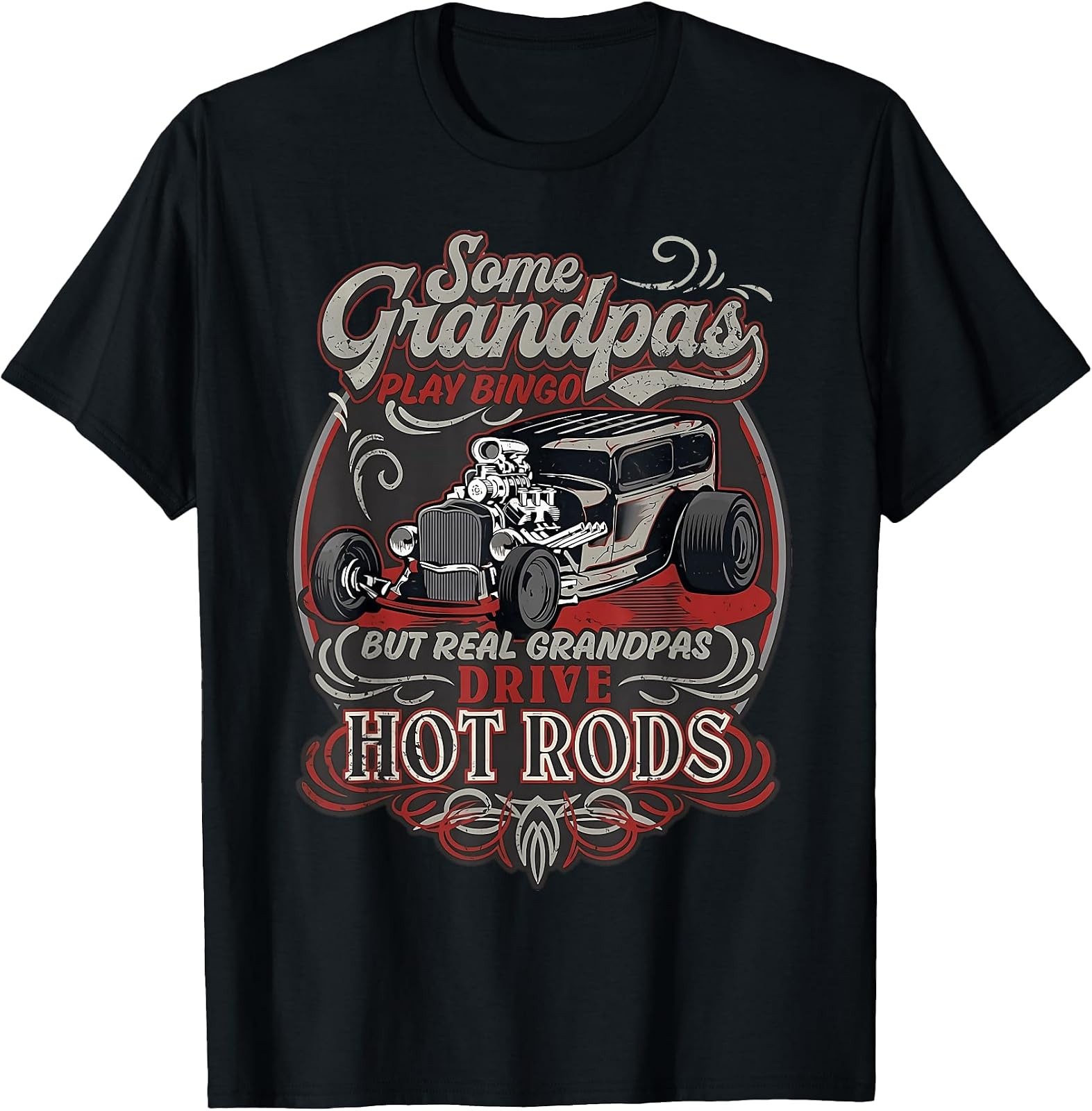 Vintage Hot Rods T-Shirt for Grandpas - Retro Automotive Graphic Tee