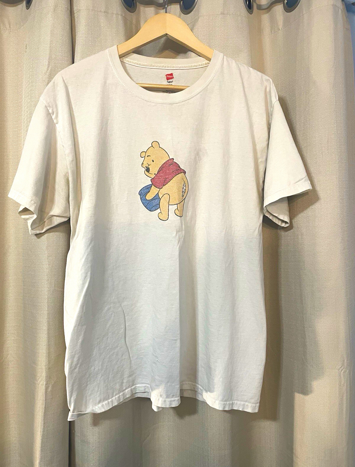 Vintage Hanes Disney Winnie the Pooh Graphic T-Shirt White Men\'s Size L