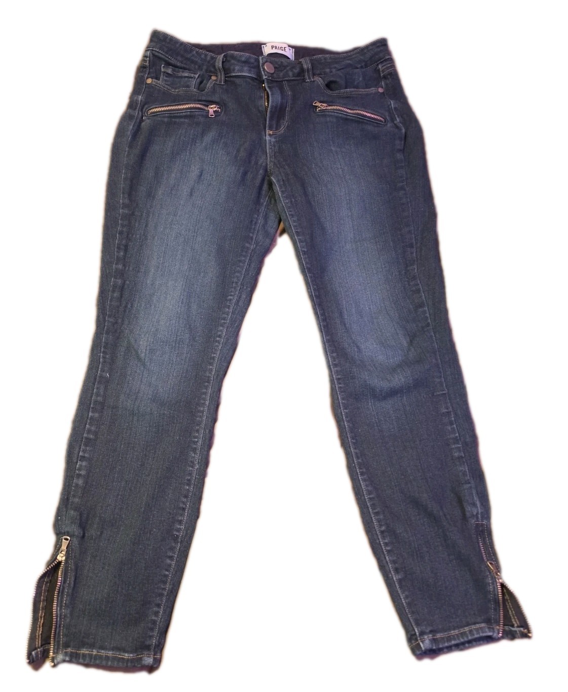 PAIGE Jane Zip Crop Jeans - Size 30 - Made in USA