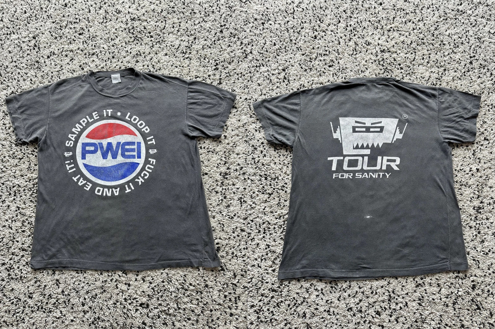 1991 Pop Will Eat Itself PWEI Tour For Sanity Reprint  T Shirt Full Size S-5XL
