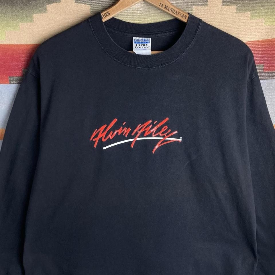 Vintage 00s Alvin Ailey Dance Long Sleeve Black T-shirt | Size Mens Large