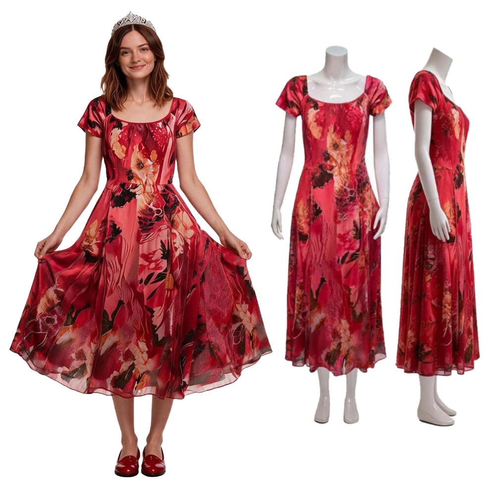 Patricia Red Dress Cosplay Costume Outfit Halloween Carnival Party Suit