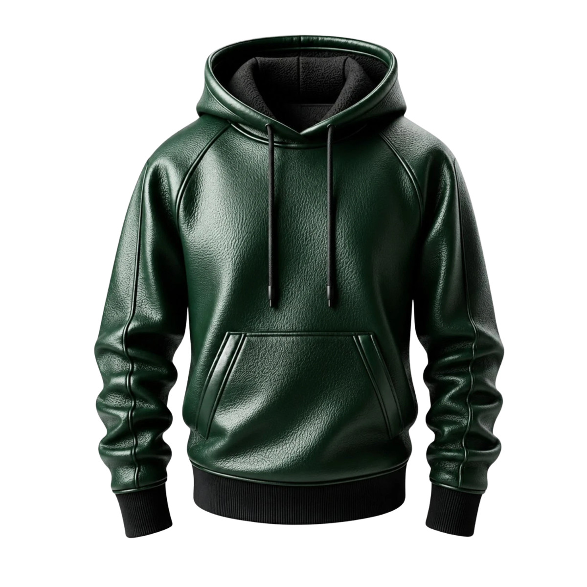 Men's Genuine Lambskin Leather Hoodie Premium Handmade Jacket Luxury Streetwear