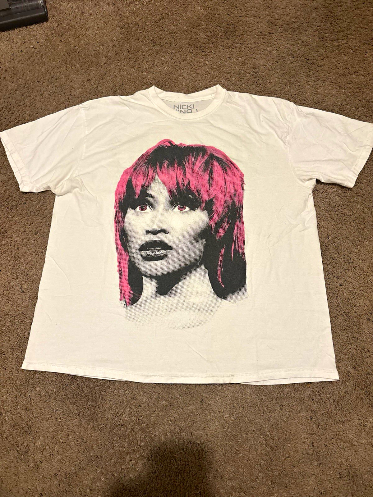 Nicki Minaj Pink Friday 2 World Tour XL White Double-Sided Graphic Print Tee