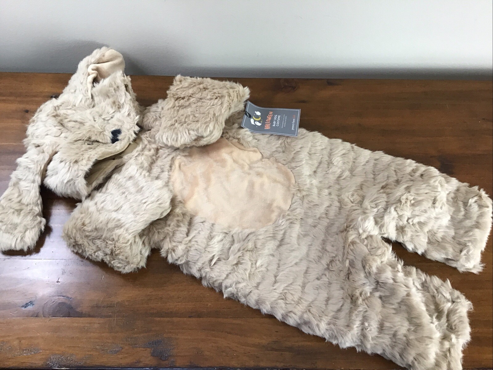 NEW Pottery Barn Kids Baby Halloween Cozy Dog Puppy Costume Brown 6-12 Months