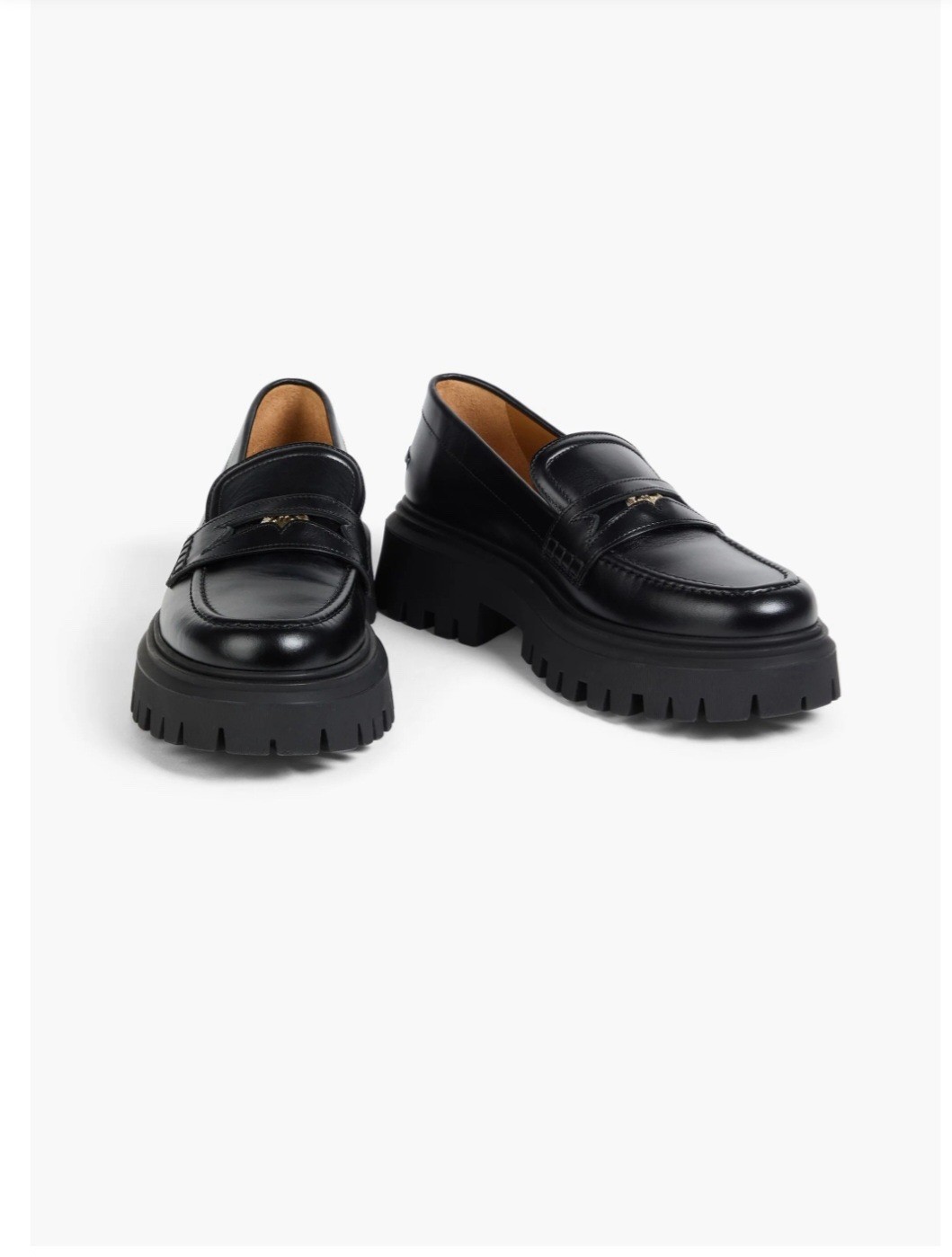 Maje black Leather platform loafers Size : US 9.5 / FR 40