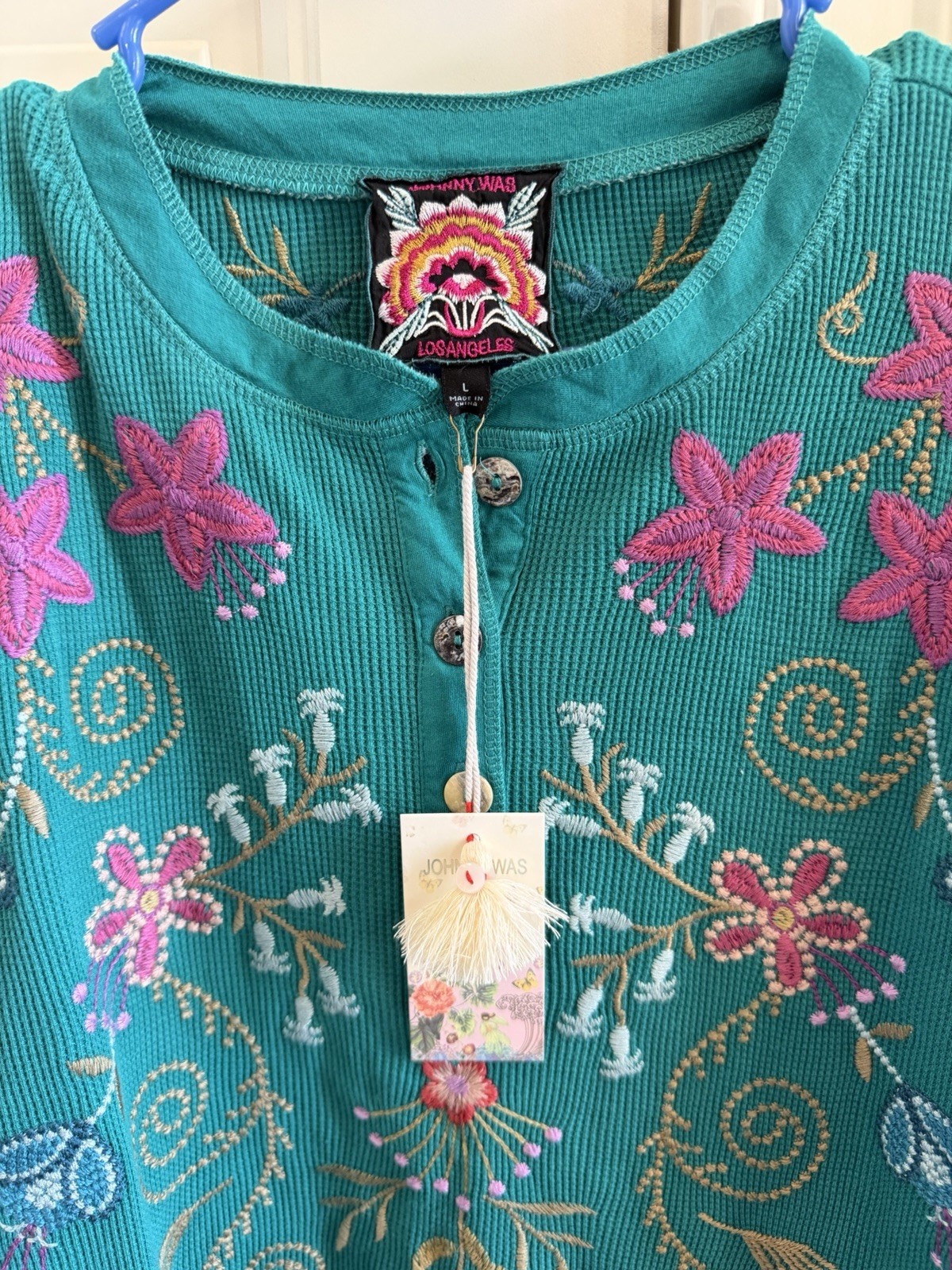 NWT Women’s Johnny Was Thermal Henley- Sisa