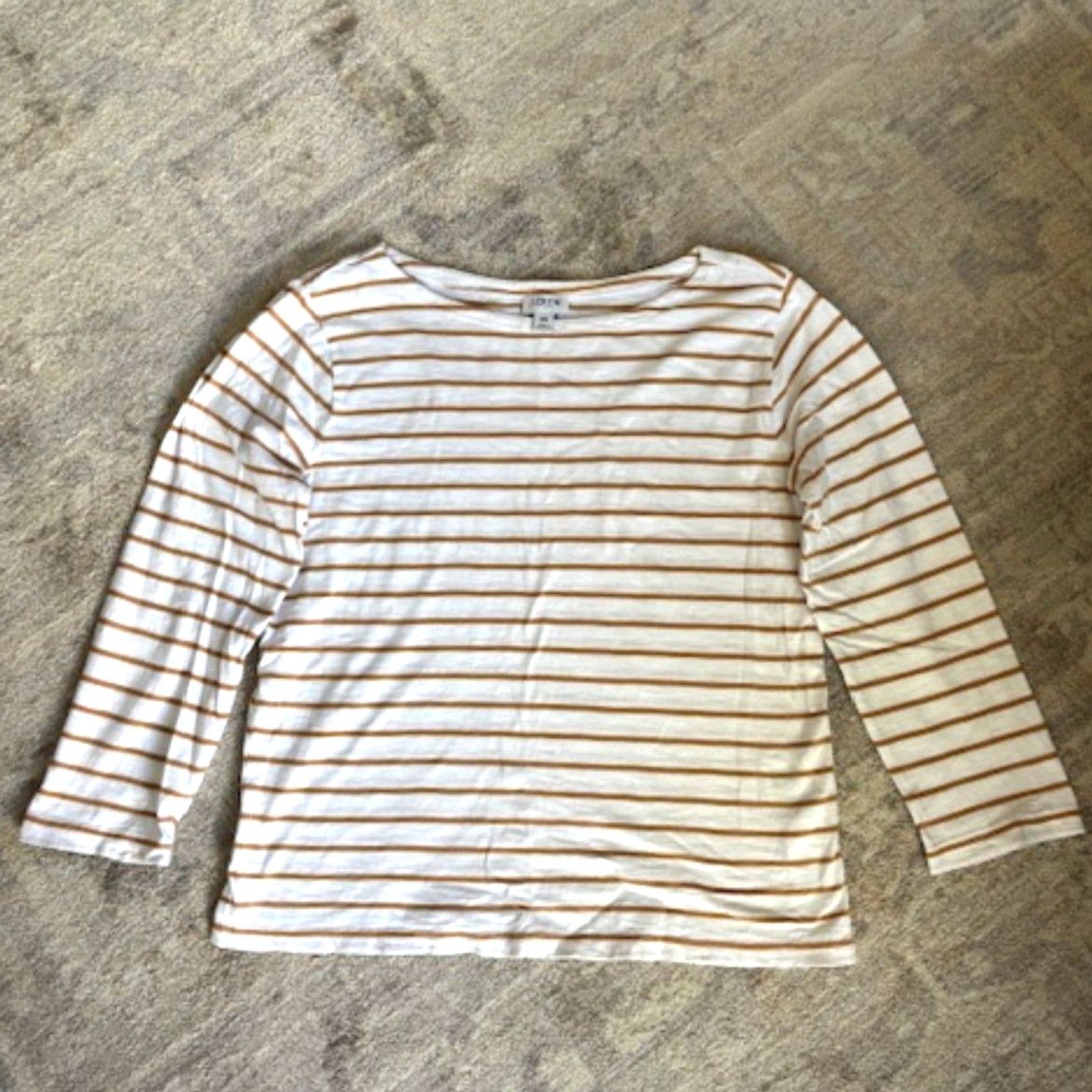 J.Crew Striped Boatneck Artist Long-Sleeved Tee - XS - Nautical