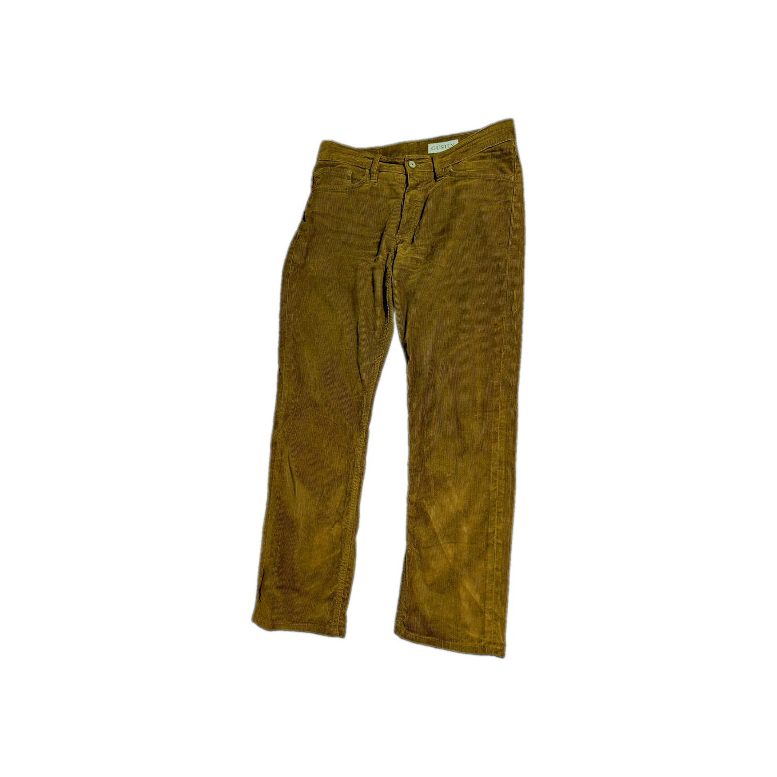Gustin USA Corduroy Pants 33x29 Olive Green Straight Fit Made in California