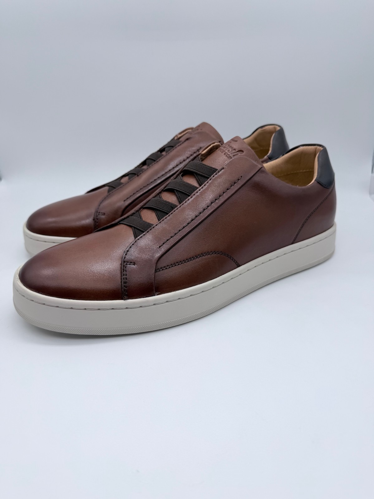 Florsheim Men\'s Size 10 Monopoli Brown Elastic Lace Slip-On Sneaker New