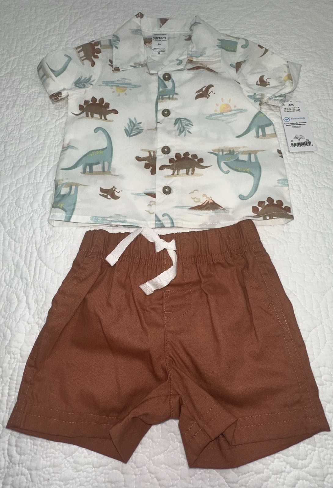 NWT Carter\'s Just One You Dinosaur 2-Piece Outfit Size 6M
