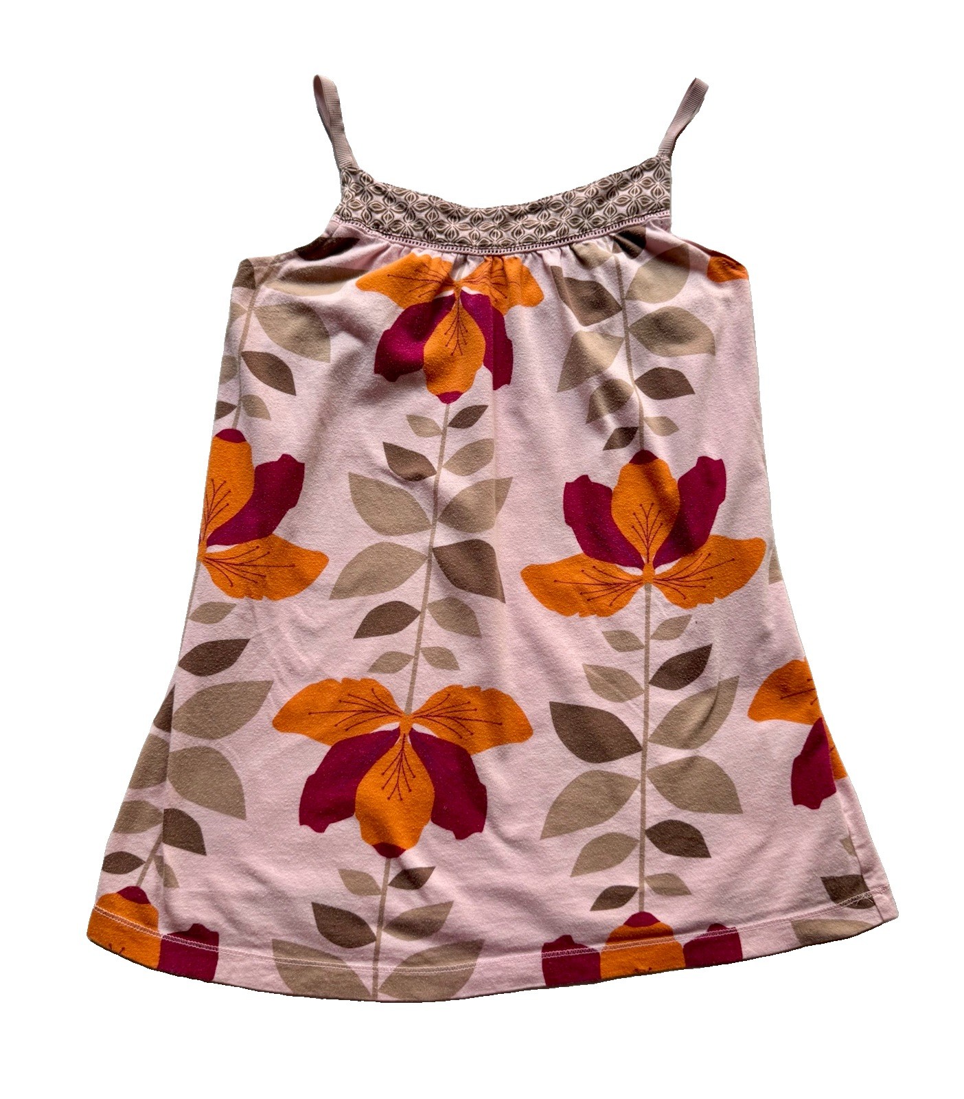 Mossimo womens vintage top size L floral Festval garden cottage cami cotton tank
