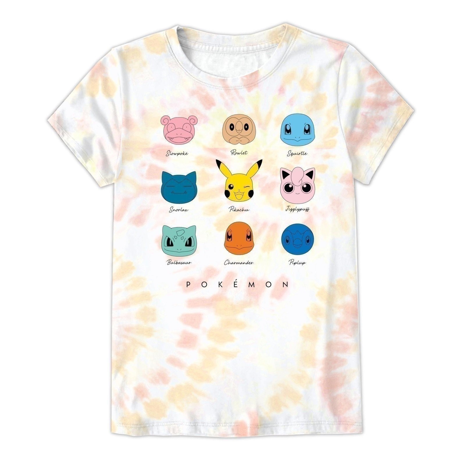 Girls Pokemon Tie-Dye Short Sleeve Character Graphic T-Shirt-Sizes 4-16