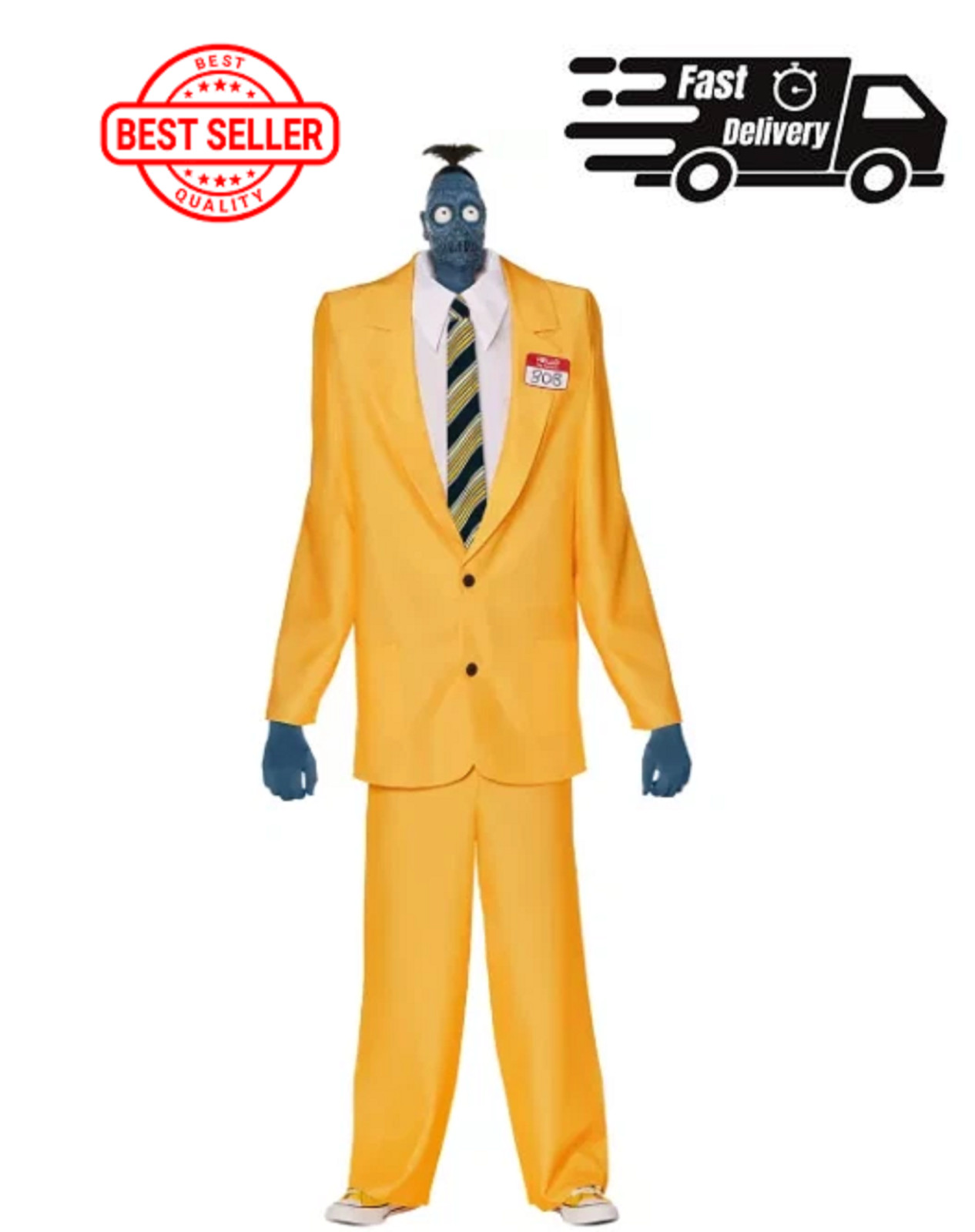 01751627 Spirit Halloween Adult Shrinker Bob Costume - Beetlejuice Size Varies
