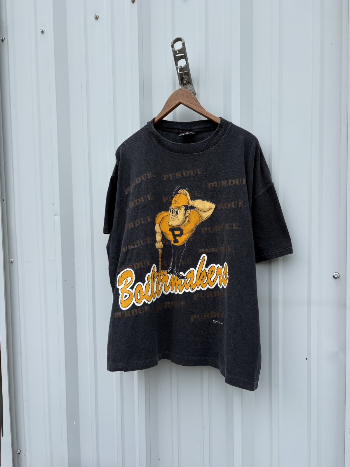 Vintage 90s Purdue University Boilermakers Shirt XL Single Stitch Signal Sports