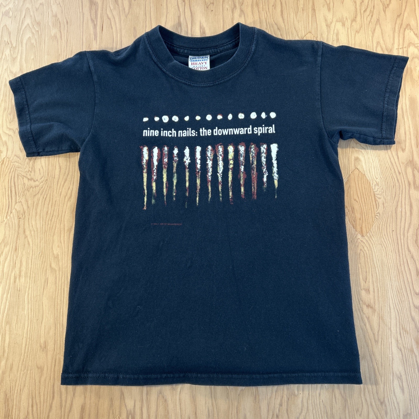 Vintage Nine Inch Nails Downwards Spiral Grail Tee Youth Medium Rare 1994 Baby T