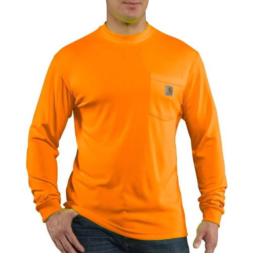 Carhartt Men\'s Force Relaxed Shirt, Bright Orange, US 2XL