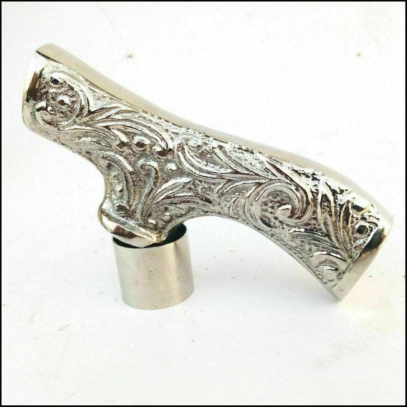 Antique Stylish Solid Brass Handle For Walking Stick Canes Handmade Gift