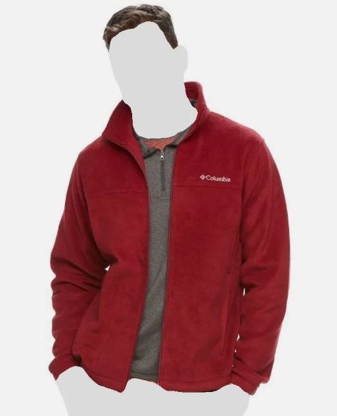 Men\'s Columbia Steens Mountain Fleece In Red Full Zip Jacket Size Medium NWT