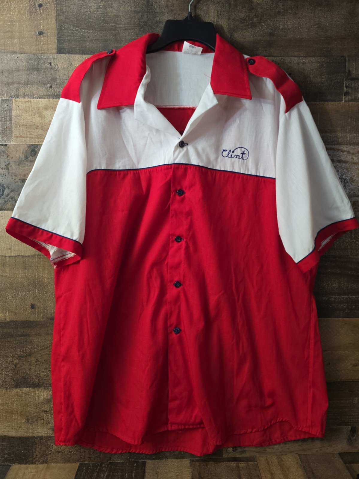 Vintage King Louie Employee Uniform Shirt Embroidered XL Glenn\'s Hardware Store