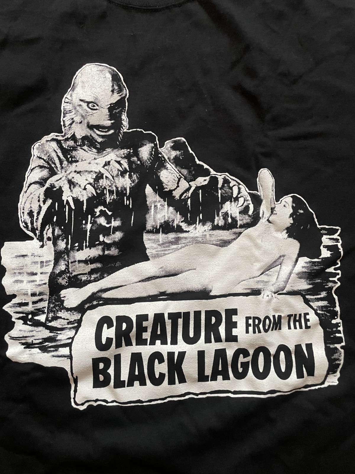 vintage Creature from the Black Lagoon DEADSTOCK Black Tshirt Unisex tee XXL 2XL