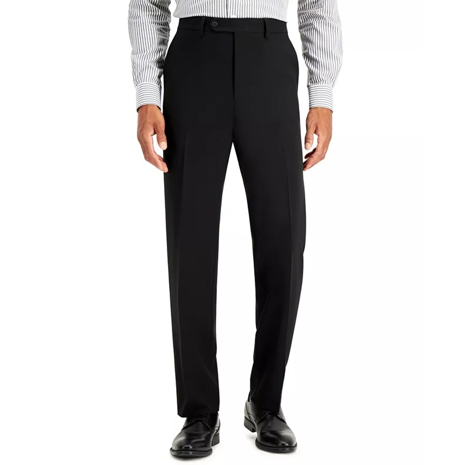 Nautica Men\'s Black Modern-Fit Bi-Stretch Classic Suit Dress Pants Size W36 L33