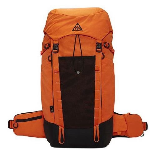 Nike ACG 35L Orange/Black Hiking Backpack W/ Rain Cover & Dry Bag NWT Rare Color