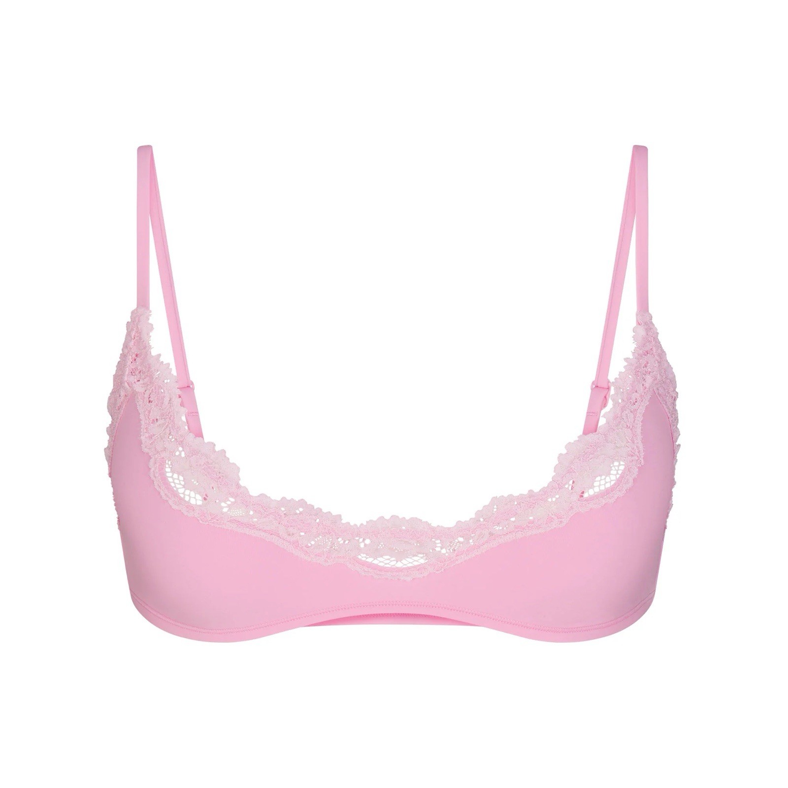 Skims Fits Everybody Lace Scoop Bralette - New - Pink - Medium