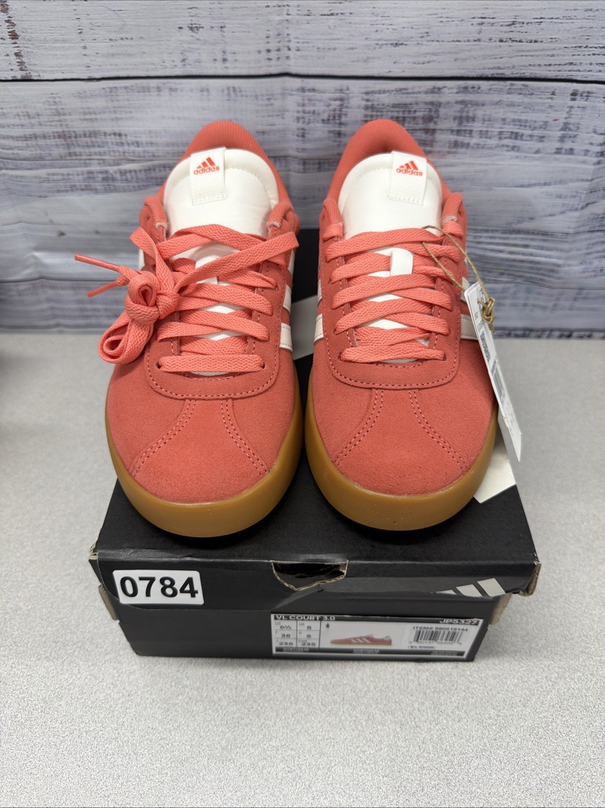Adidas VL COURT 3.0 JP5327 Women\'s Size 6.5 Salmon