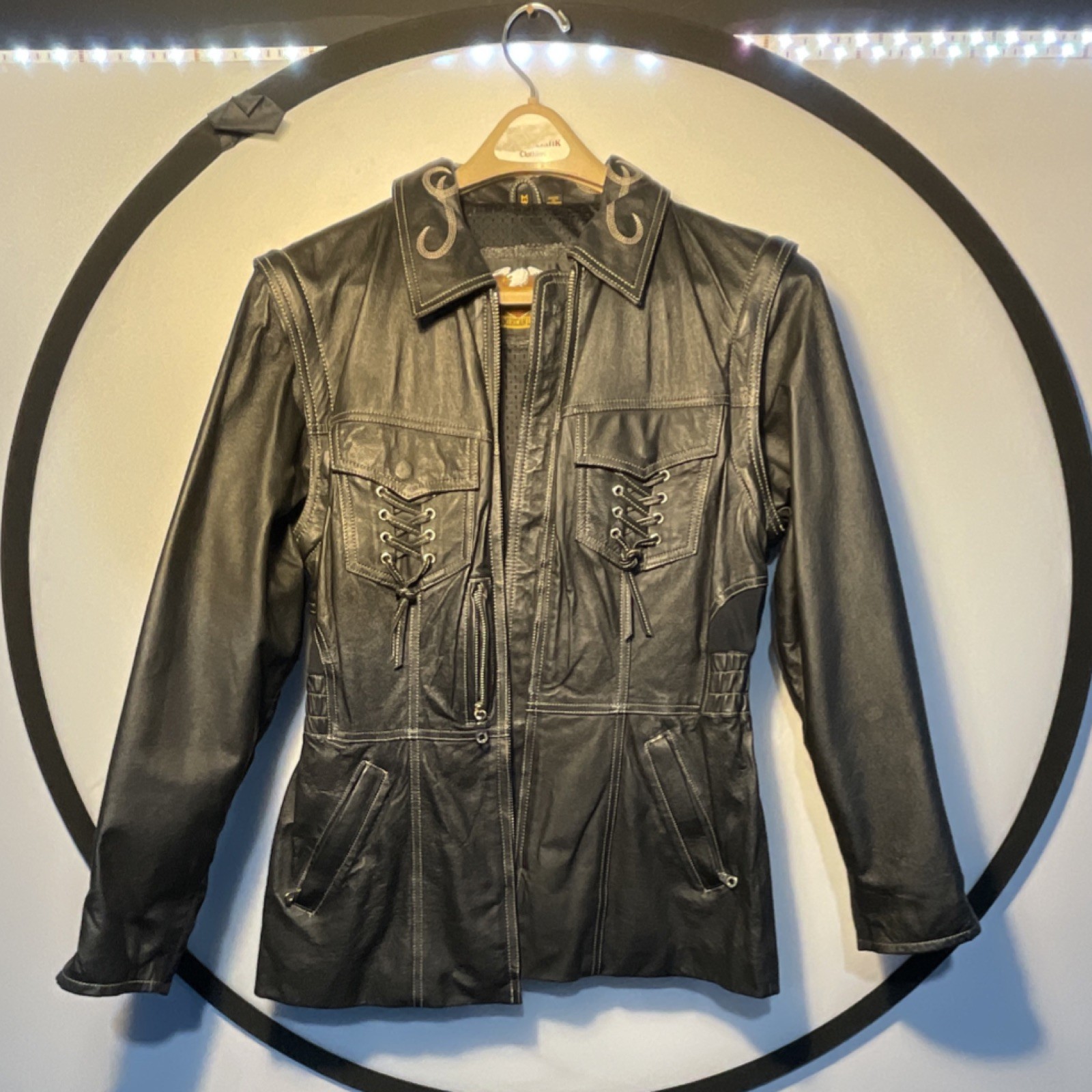New Harley Davidson Womens Motor Cycle Genuine Leather Jacket - medium  