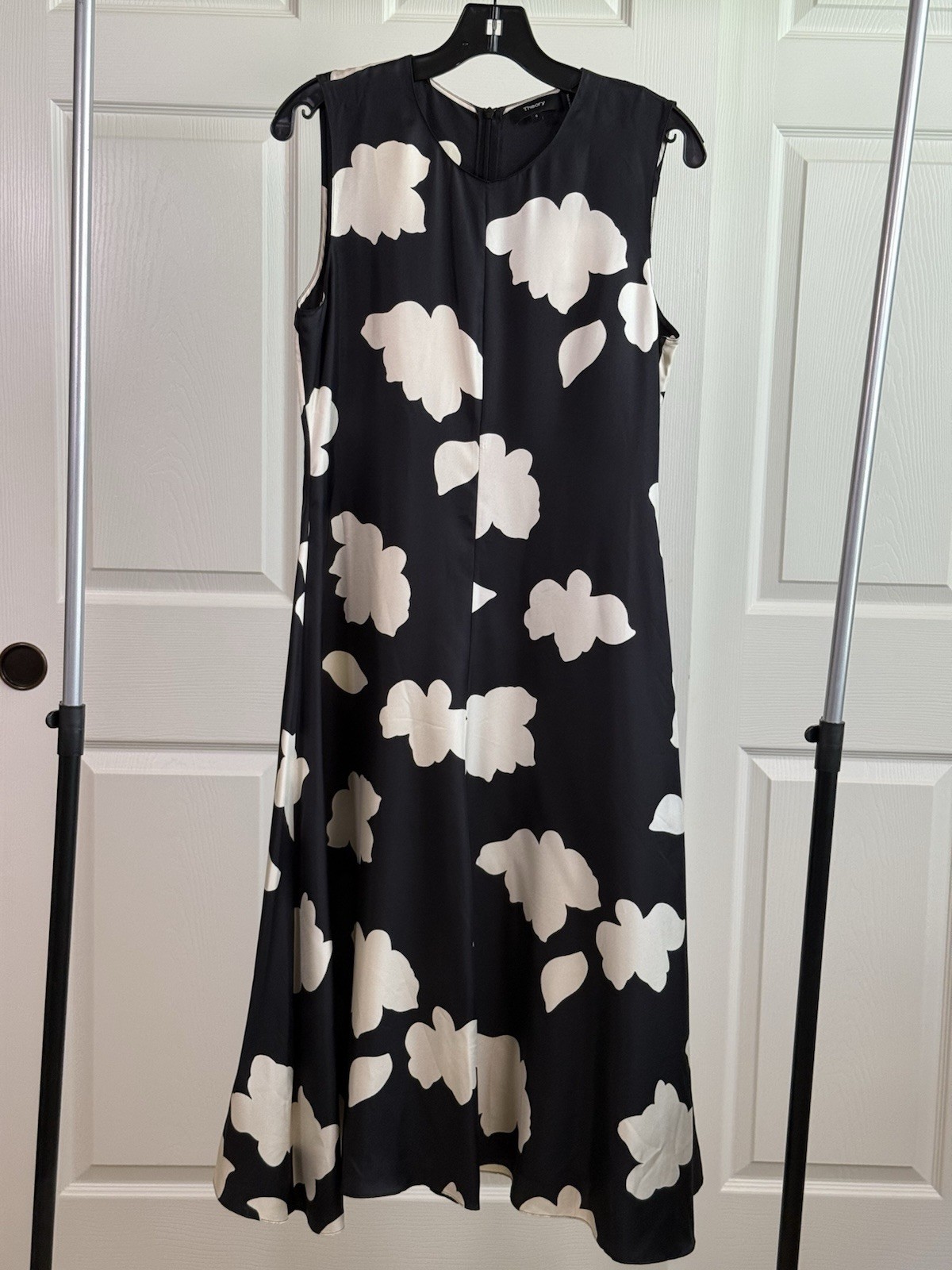 Theory Nophella Silk Floral Midi Dress Sz 6 w/ Slip NWT $465