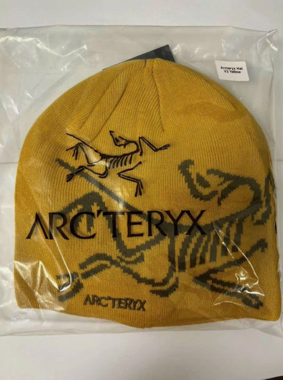 Arc\'teryx Bird Head Toque Yellow Merino Wool Beanie Unisex Winter Hat NWT